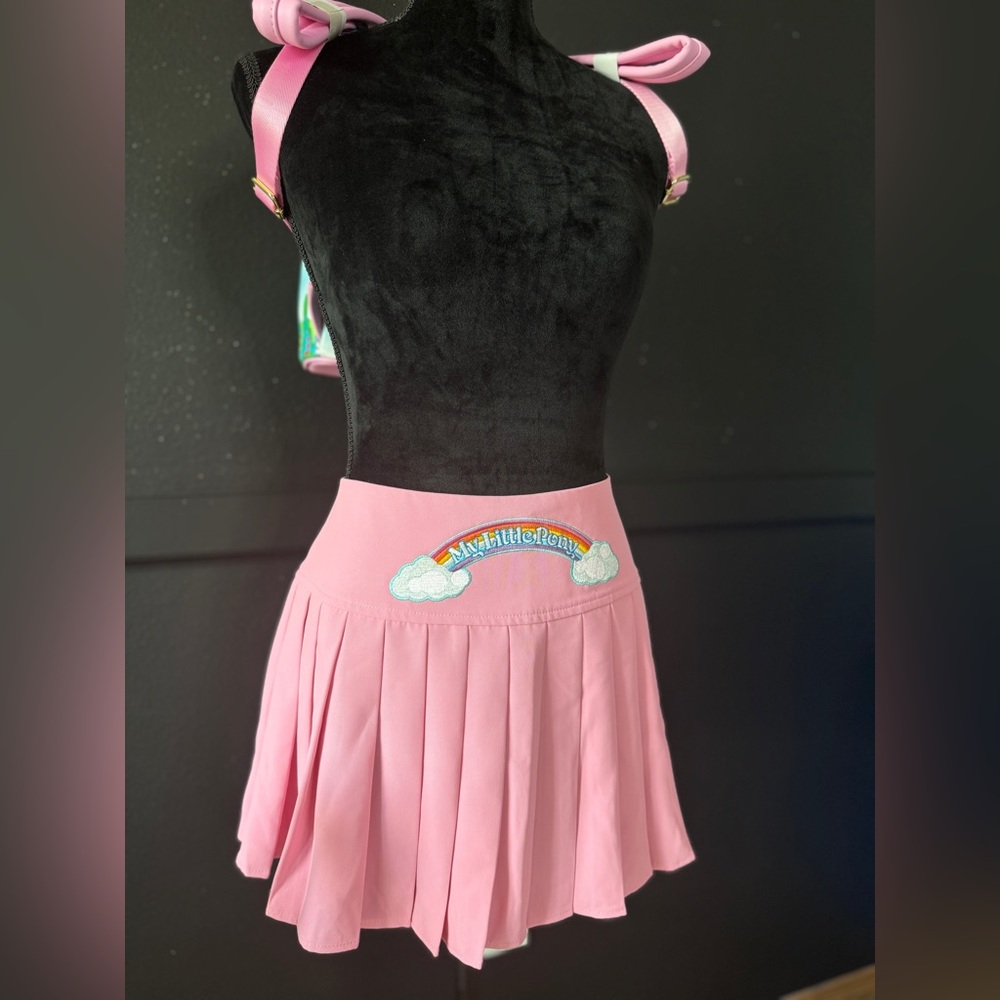 Dolls Kill x My Little Pony Rainbow Pleated Skirt - Pink *Large*